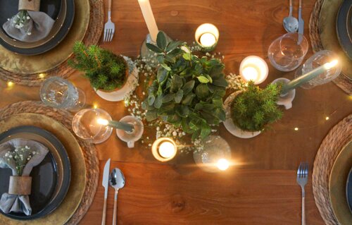 Feesttafel styling met planten - Groen van bij ons