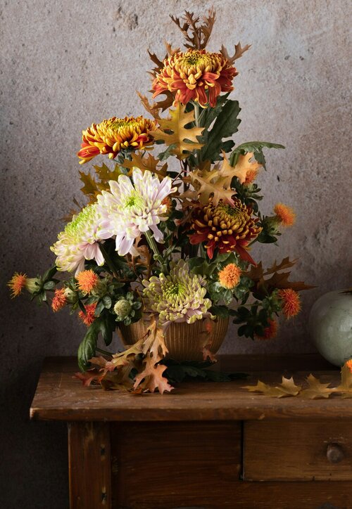 Chrysanten boeket maken - Groen van bij ons