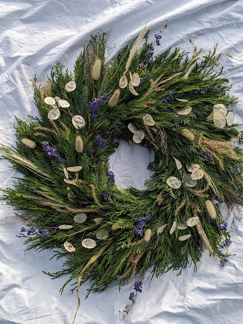 Workshop winterkrans met droogbloemen