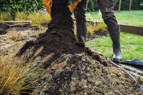 Mengen: grond met grondverbetering en/of compost